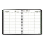 Recycled Weekly Vertical-Column Format Appointment Book, 11 x 8.25, Black Cover, 12-Month (Jan to Dec): 2024