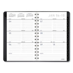 Contemporary Weekly/Monthly Planner, Open-Block Format, 8.5 x 5.5, Black Cover, 12-Month (Jan to Dec): 2022