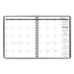Monthly Planner, 8.75 x 7, Black Cover, 12-Month (Jan to Dec): 2024