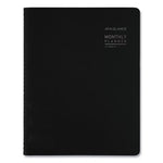 Contemporary Monthly Planner, 8.75 x 7, Black Cover, 12-Month (Jan to Dec): 2023