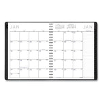 Contemporary Weekly/Monthly Planner, Vertical-Column Format, 11 x 8.25, Graphite Cover, 12-Month (Jan to Dec): 2024