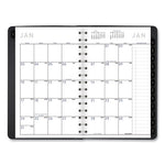 Contemporary Weekly/Monthly Planner, Open-Block Format, 8.5 x 5.5, Black Cover, 12-Month (Jan to Dec): 2022