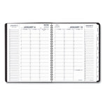 Triple View Weekly Vertical-Column Format Appointment Book, 11 x 8.25, Black Cover, 12-Month (Jan to Dec): 2024