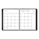 Contemporary Monthly Planner, 8.75 x 7, Black Cover, 12-Month (Jan to Dec): 2023