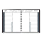 24-Hour Daily Appointment Book, 11 x 8.5, Black Cover, 12-Month (Jan to Dec): 2024