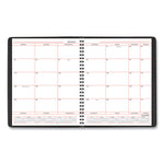 Monthly Planner in Business Week Format, 10 x 8, Black Cover, 12-Month (Jan to Dec): 2024