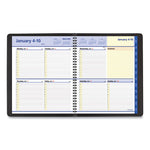 QuickNotes Weekly Block Format Appointment Book, 10 x 8, Black Cover, 12-Month (Jan to Dec): 2024