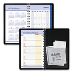 QuickNotes Daily/Monthly Appointment Book, 8.5 x 5.5, Black Cover, 12-Month (Jan to Dec): 2023