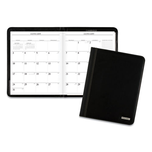 Executive Monthly Padfolio, 11 x 9, Black Cover, 13-Month (Jan to Jan): 2024 to 2025