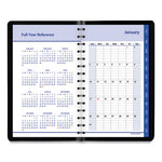 QuickNotes Daily/Monthly Appointment Book, 8.5 x 5.5, Black Cover, 12-Month (Jan to Dec): 2023