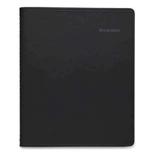 QuickNotes Weekly Block Format Appointment Book, 10 x 8, Black Cover, 12-Month (Jan to Dec): 2024