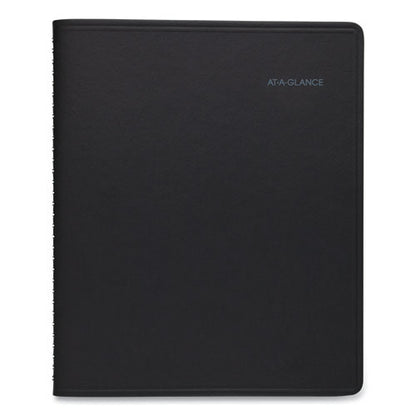 QuickNotes Weekly Block Format Appointment Book, 10 x 8, Black Cover, 12-Month (Jan to Dec): 2024