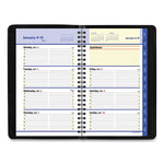 QuickNotes Weekly Block Format Appointment Book, 8.5 x 5.5, Black Cover, 12-Month (Jan to Dec): 2024