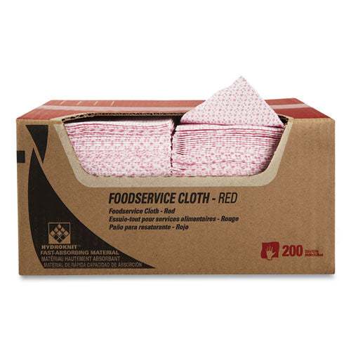 Foodservice Cloths, 12.5 x 23.5, Red, 200/Carton