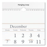 Three-Month Reference Wall Calendar, 12 x 27, White Sheets, 15-Month (Dec to Feb): 2023 to 2025