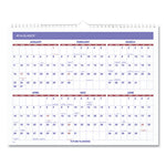 Monthly Wall Calendar, 15 x 12, White/Red/Blue Sheets, 12-Month (Jan to Dec): 2024