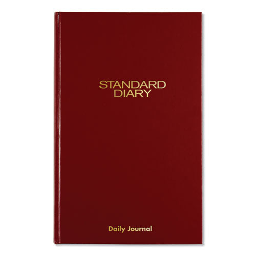 Standard Diary Daily Journal, 2024 Edition, Wide/Legal Rule, Red Cover, (210) 12 x 7.75 Sheets