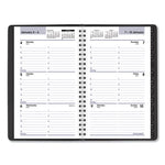 DayMinder Block Format Weekly Appointment Book, Tabbed Telephone/Add Section, 8.5 x 5.5, Black, 12-Month (Jan to Dec): 2024