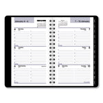 DayMinder Weekly Pocket Appointment Book with Telephone/Address Section, 6 x 3.5, Black Cover, 12-Month (Jan to Dec): 2024
