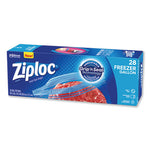 Zipper Freezer Bags, 1 gal, 2.7 mil, 9.6" x 12.1", Clear, 28/Box