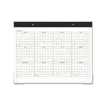 Two-Color Desk Pad, 22 x 17, White Sheets, Black Binding, Clear Corners, 12-Month (Jan to Dec): 2024