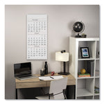 Three-Month Reference Wall Calendar, 12 x 27, White Sheets, 15-Month (Dec to Feb): 2023 to 2025