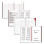 Standard Diary Daily Reminder Book, 2024 Edition, Medium/College Rule, Red Cover, (201) 7.5 x 5.13 Sheets