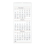 Three-Month Reference Wall Calendar, 12 x 27, White Sheets, 15-Month (Dec to Feb): 2023 to 2025