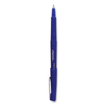 Porous Point Pen, Stick, Medium 0.7 mm, Blue Ink, Blue Barrel, Dozen