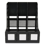 Literature File, Three Slots, 10 x 10 x 10.25, Black