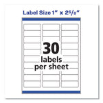 Easy Peel White Address Labels with Sure Feed Technology, Inkjet Printers, 1 x 2.63, White, 30/Sheet, 10 Sheets/Pack