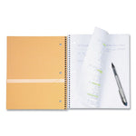 Wirebound Notebook with Four Pockets, 3-Subject, Wide/Legal Rule, Randomly Assorted Cover Color, (150) 10.5 x 8 Sheets