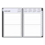 Passages Non-Dated Perpetual Daily Planner, 8.5 x 5.5, Black Cover, 60-Month (Jan to Dec): 2021 to 2025