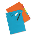 Big Tab Write and Erase Durable Plastic Dividers, 8-Tab, 11 x 8.5, Assorted, 1 Set