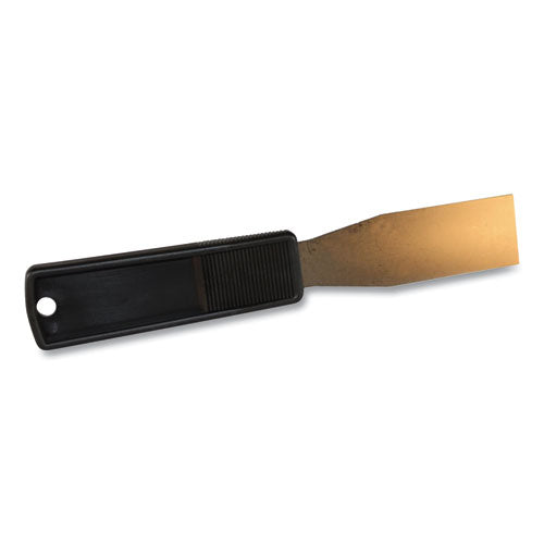 Putty Knife, 1.25" Wide, Stainless Steel Blade, Black Handle