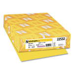 Color Paper, 24 lb Bond Weight, 8.5 x 14, Solar Yellow, 500/Ream