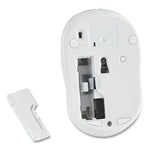 Silent Wireless Blue LED Mouse, 2.4 GHz Frequency/32.8 ft Wireless Range, Left/Right Hand Use, Silver