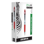 Z-Grip MAX Ballpoint Pen, Retractable, Medium 1 mm, Red Ink, Silver/Red Barrel, 12/Pack