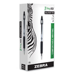 Z-Grip MAX Ballpoint Pen, Retractable, Medium 1 mm, Black Ink, Silver/Black Barrel, 12/Pack