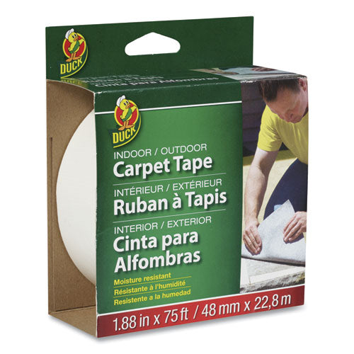 Carpet Tape, 3" Core, 1.88" x 75 ft, White