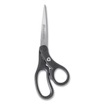 KleenEarth Basic Plastic Handle Scissors, 8" Long, 3.1" Cut Length, Black Offset Handle