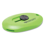 Compact Safety Ceramic Blade Box Cutter, Retractle Blade, 0.5" Blade, 2.5" Plastic Handle, Green