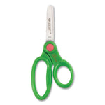 Kids' Scissors with Antimicrobial Protection, Rounded Tip, 5" Long, 2" Cut Length, Assorted Straight Handles, 12/Pack