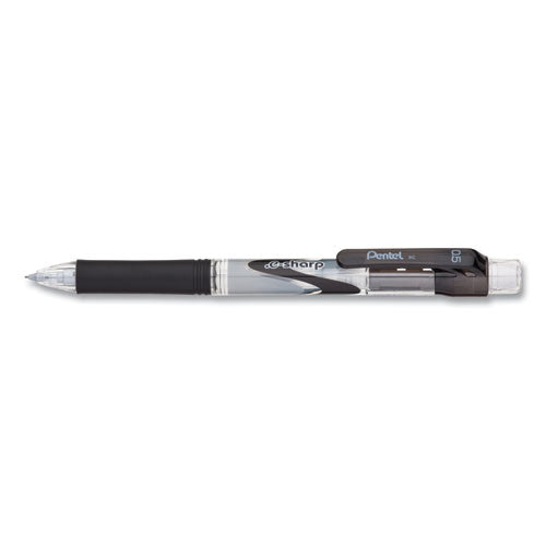 .e-Sharp Mechanical Pencil, 0.5 mm, HB (#2), Black Lead, Black Barrel, Dozen