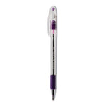 R.S.V.P. Ballpoint Pen, Stick, Fine 0.7 mm, Violet Ink, Clear/Violet Barrel, Dozen