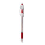 R.S.V.P. Ballpoint Pen, Stick, Medium 1 mm, Red Ink, Clear/Red Barrel, Dozen