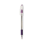 R.S.V.P. Ballpoint Pen, Stick, Medium 1 mm, Violet Ink, Clear/Violet Barrel, Dozen