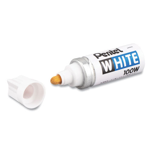 White Permanent Marker, Broad Bullet Tip, White