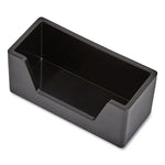 Business Card Holder, Holds 80 Cards, 3.97 x 1.73 x 1.77, Plastic, Black