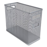 Wire Mesh Box-Style Vertical Document Organizer, 1 Section, Letter-Size, 5.79 x 12.4 x 10.16, Silver